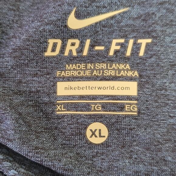 Nike Men's 1/4 Zip Running Tech Long Sleeve Dri-Fit Shirt Size XL Blue - Picture 5 of 11
